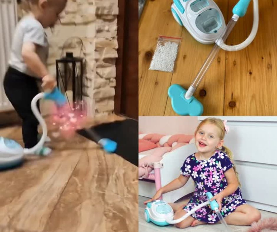 🏡Aspiradora con Luz LED para Niños👧