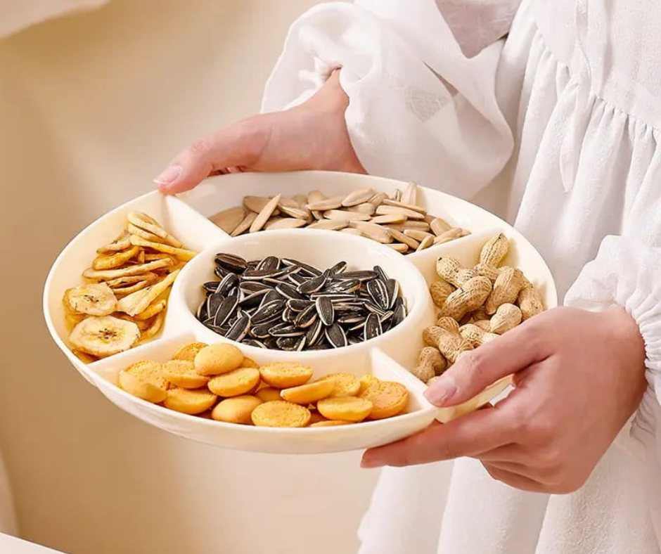 🍒Set Plato Botanero de Porcelana🥜