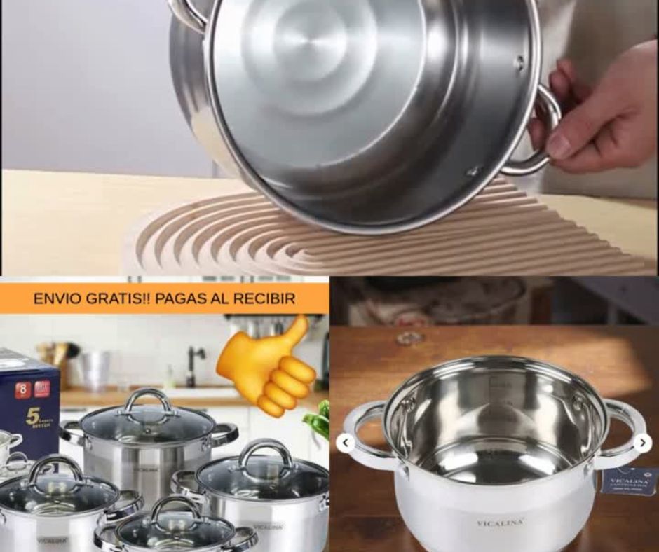 🍲Set de Ollas de Acero Inoxidable🫕