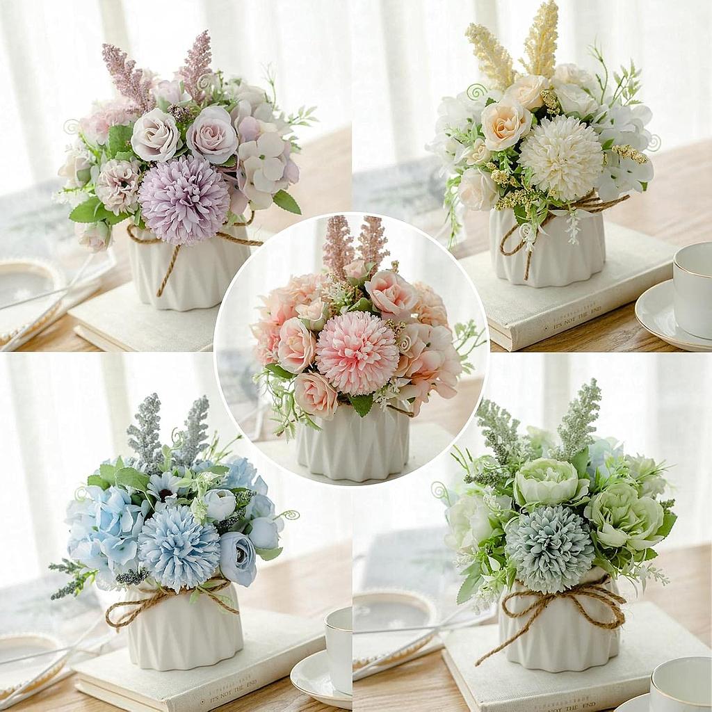💐Mini Maceta de Flores Artificiales💐