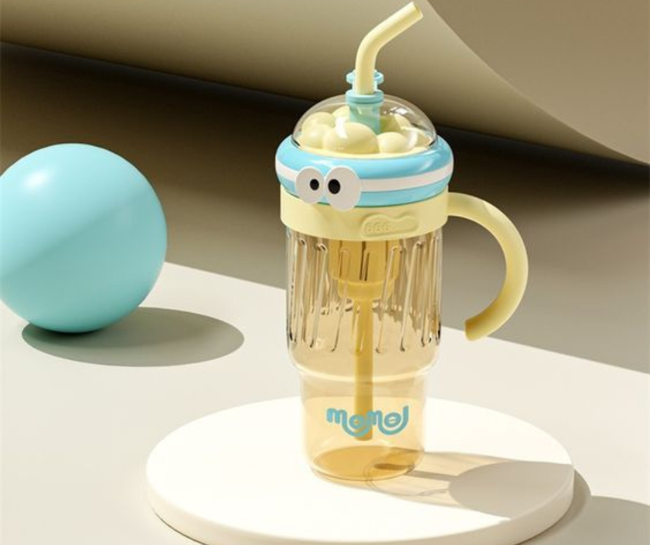 🥤Botella Ojitos Kawaii con Infusor👀