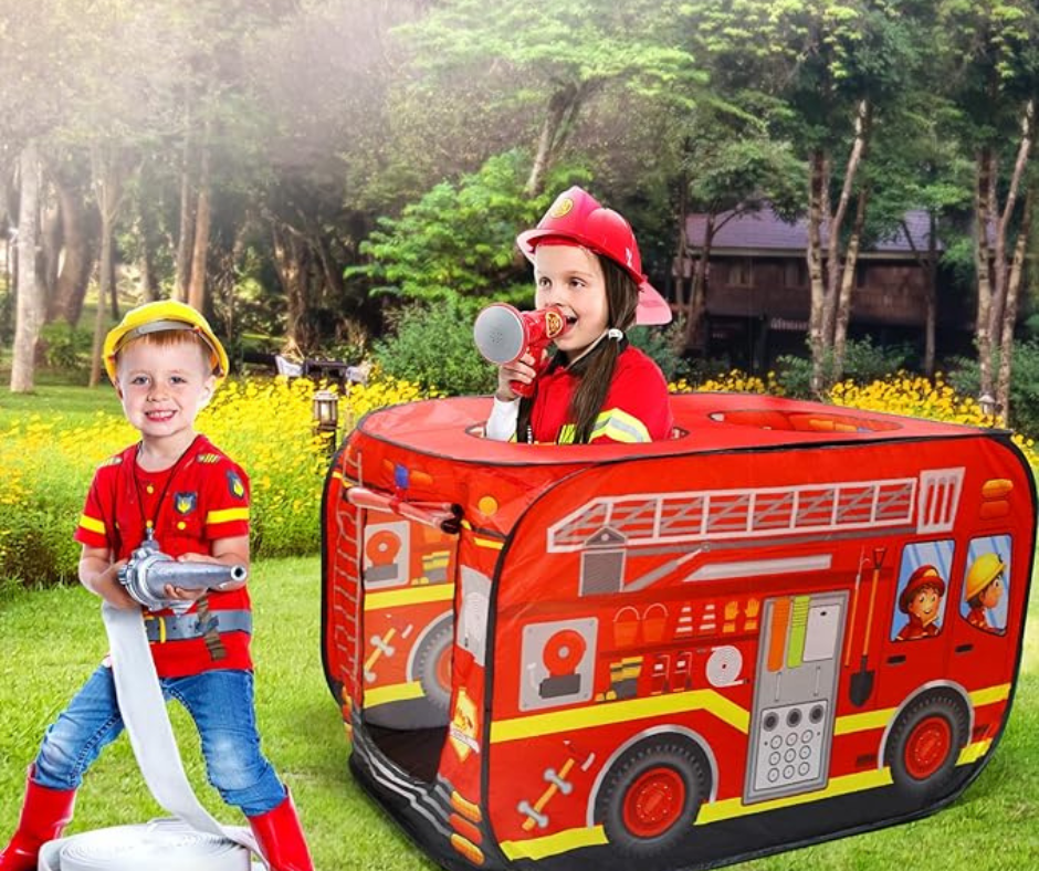 👨‍🚒Carpa Camión De Bombero Plegable🏡