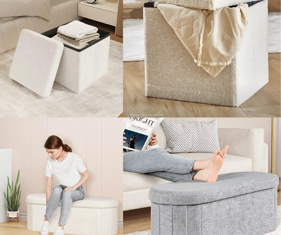 🪑Pouf plegable de almacenamiento🪑