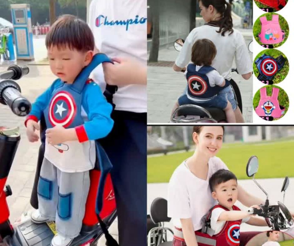 🏍Cinturón anticaída para moto👧