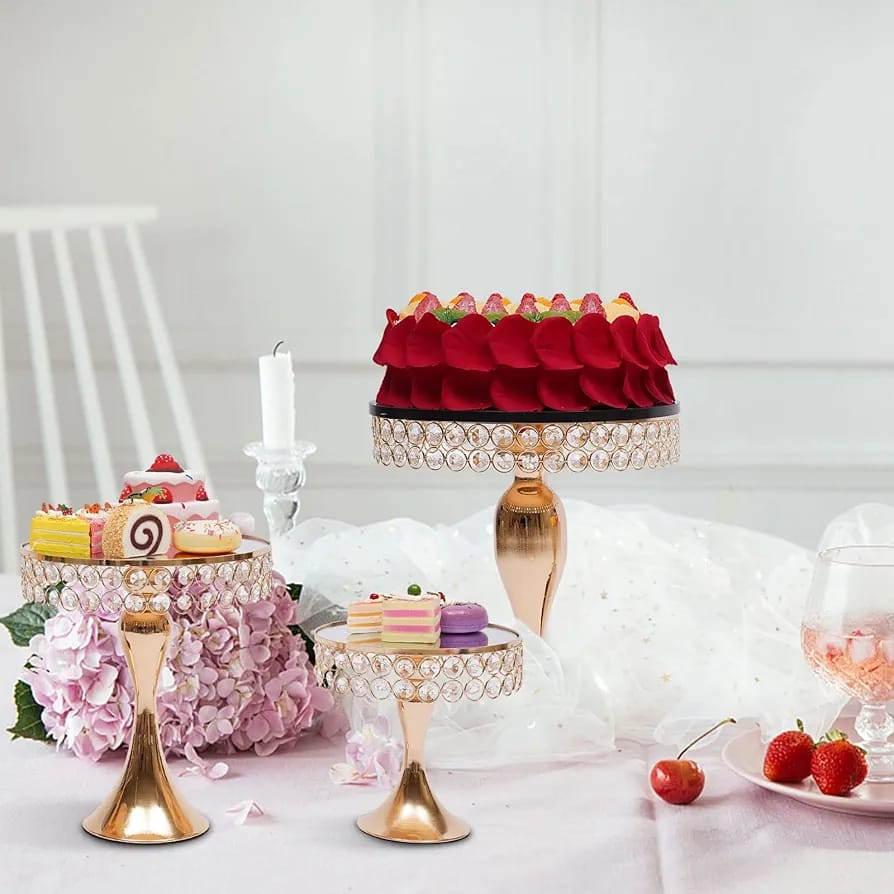 🥧Pedestal Dorado Europeo para Postres🥧