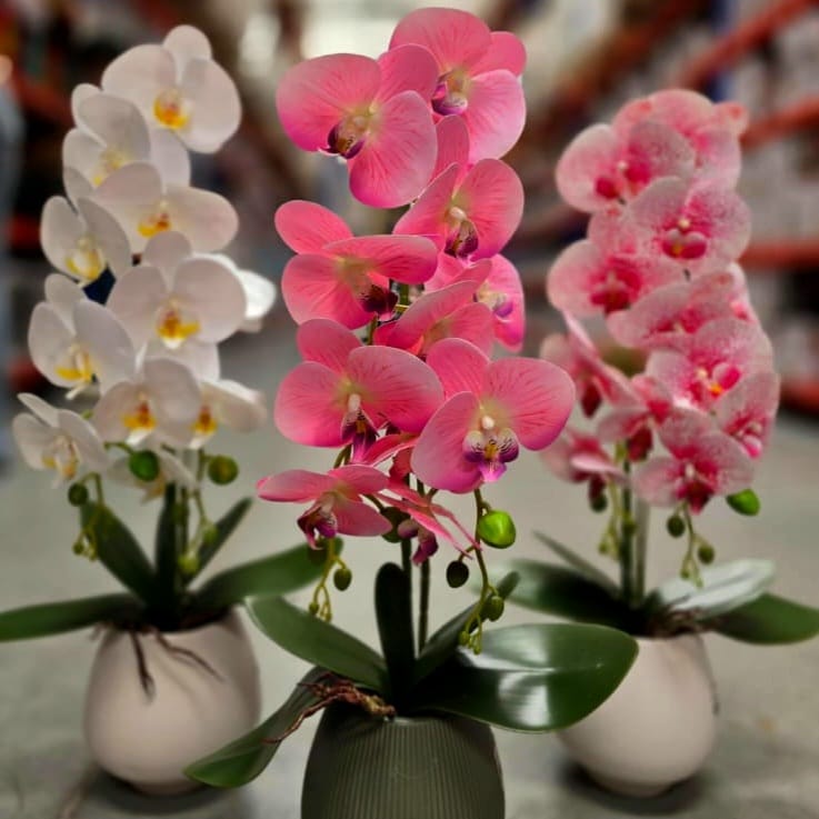 🌺 Orquídea decorativa artificial 🌷