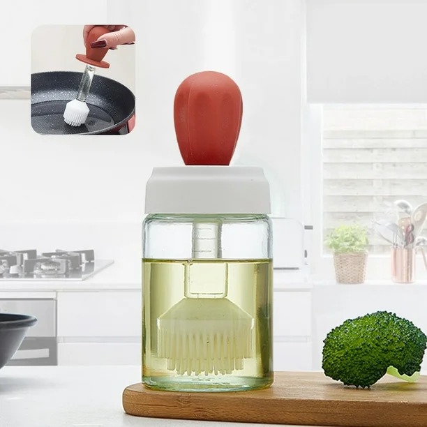 🧑‍🍳Botella y Cepillo para aceite de cocina 🧑‍🍳