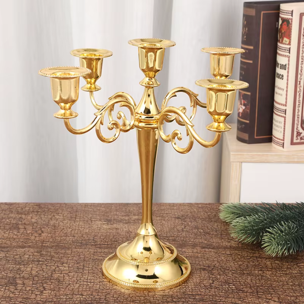 🕯️Candelabro Centro de Mesa Dorado🕯️