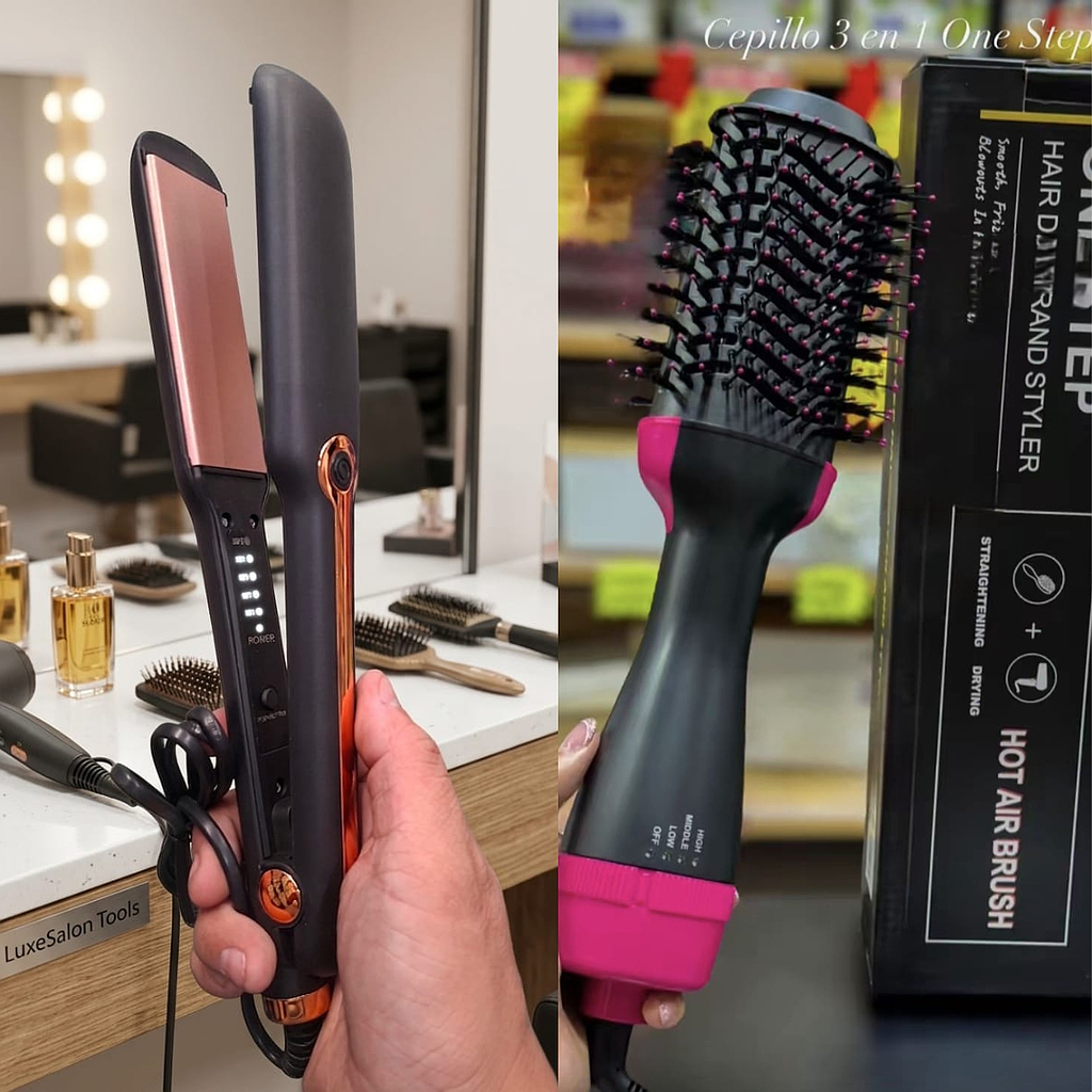 💇‍♀️Combo de Cepillo y Plancha🔌