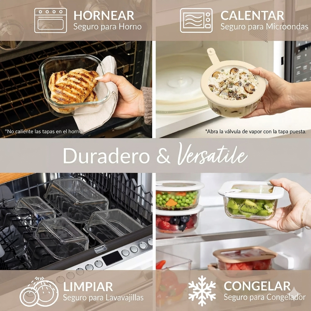 🏡Set De Herméticos De Vidrio Bentgo🏡