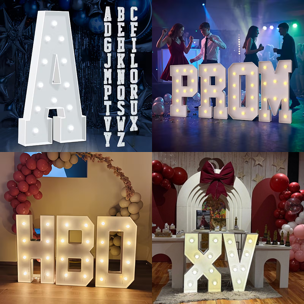 🍂Letras 3D Iluminadas para Eventos🍂