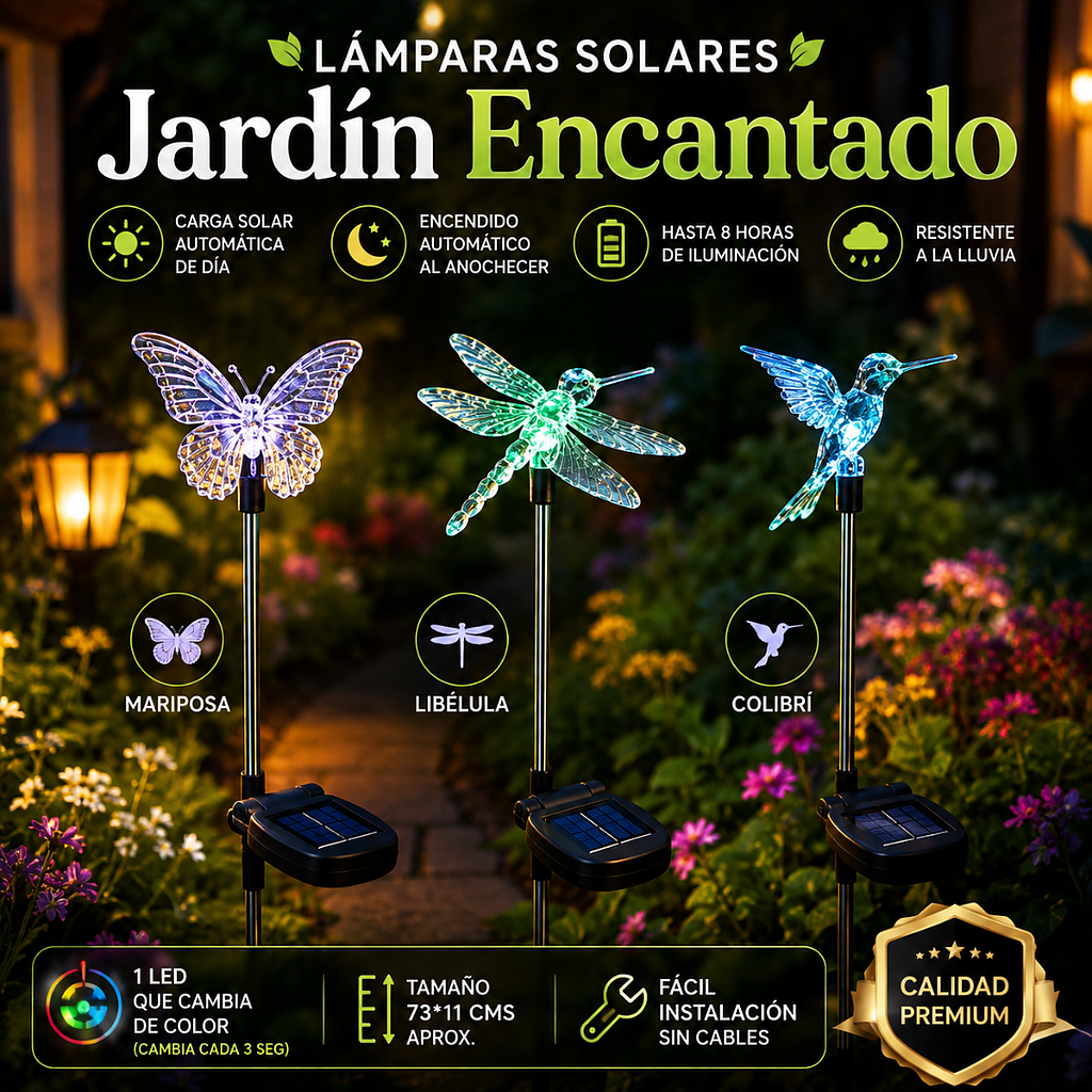 🦋Lámparas Solares Jardín Encantado🦋