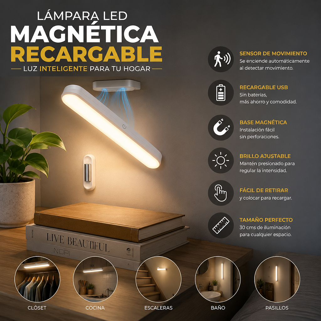 ✨Lámpara LED Magnética Recargable✨