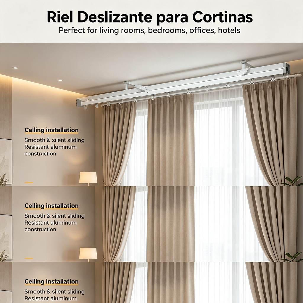 🏢Riel Deslizante para Cortinas🏢