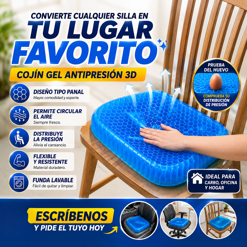 🧊Cojín Gel Anti presión 3D 🧊