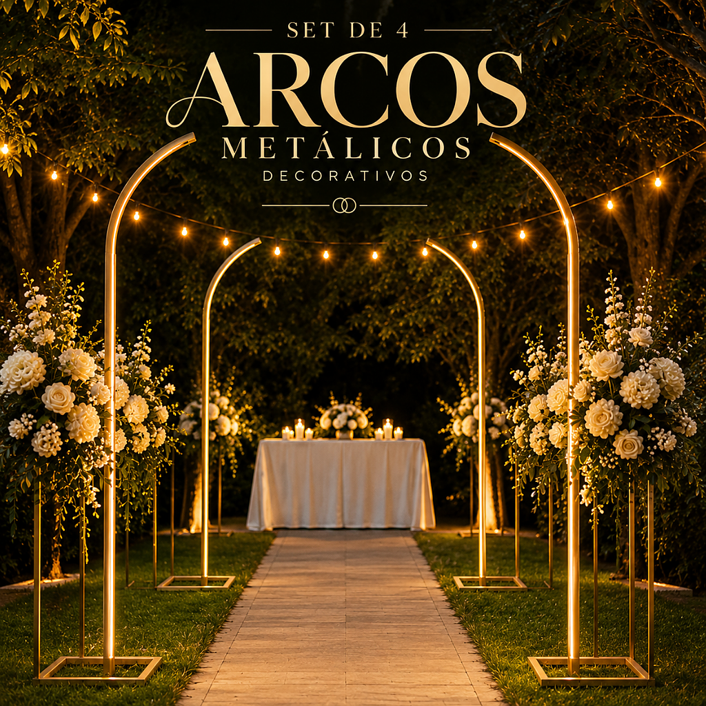 🌸🎈Set de 4 arcos metalicos decorativos🌸🎈