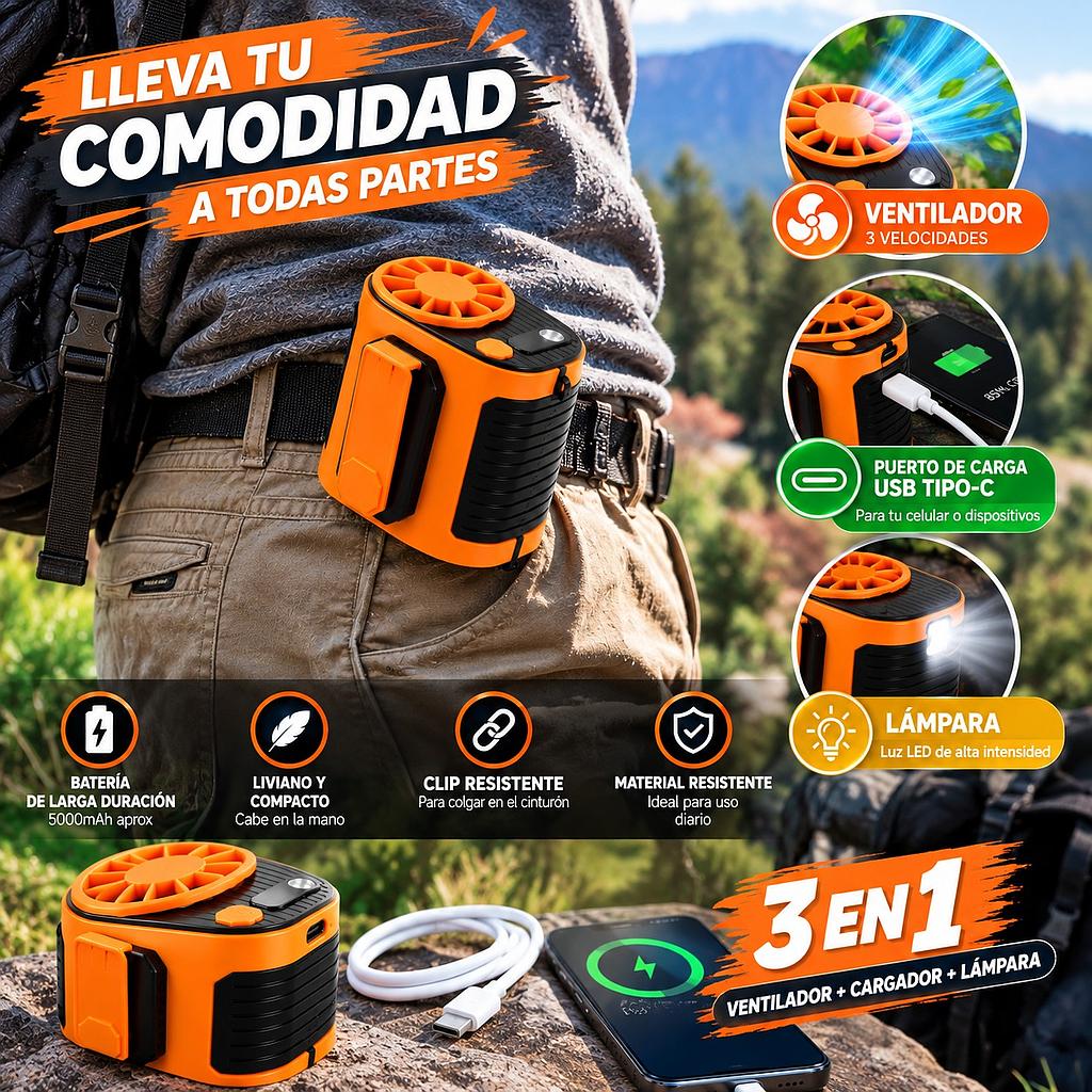 💨Ventilador De Cintura 3 EN 1💨