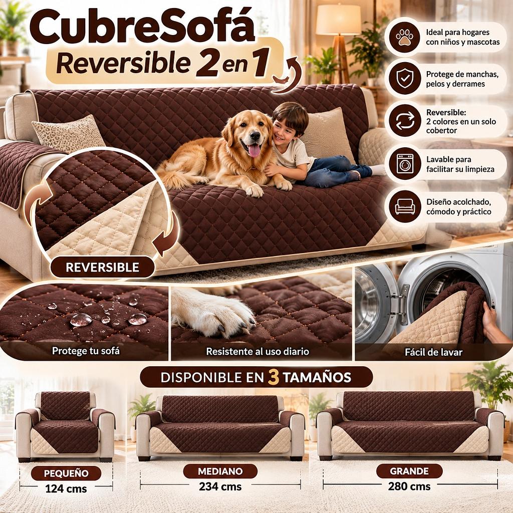 🛋️ Cubre Sofá Reversible 2 en 1 🏠