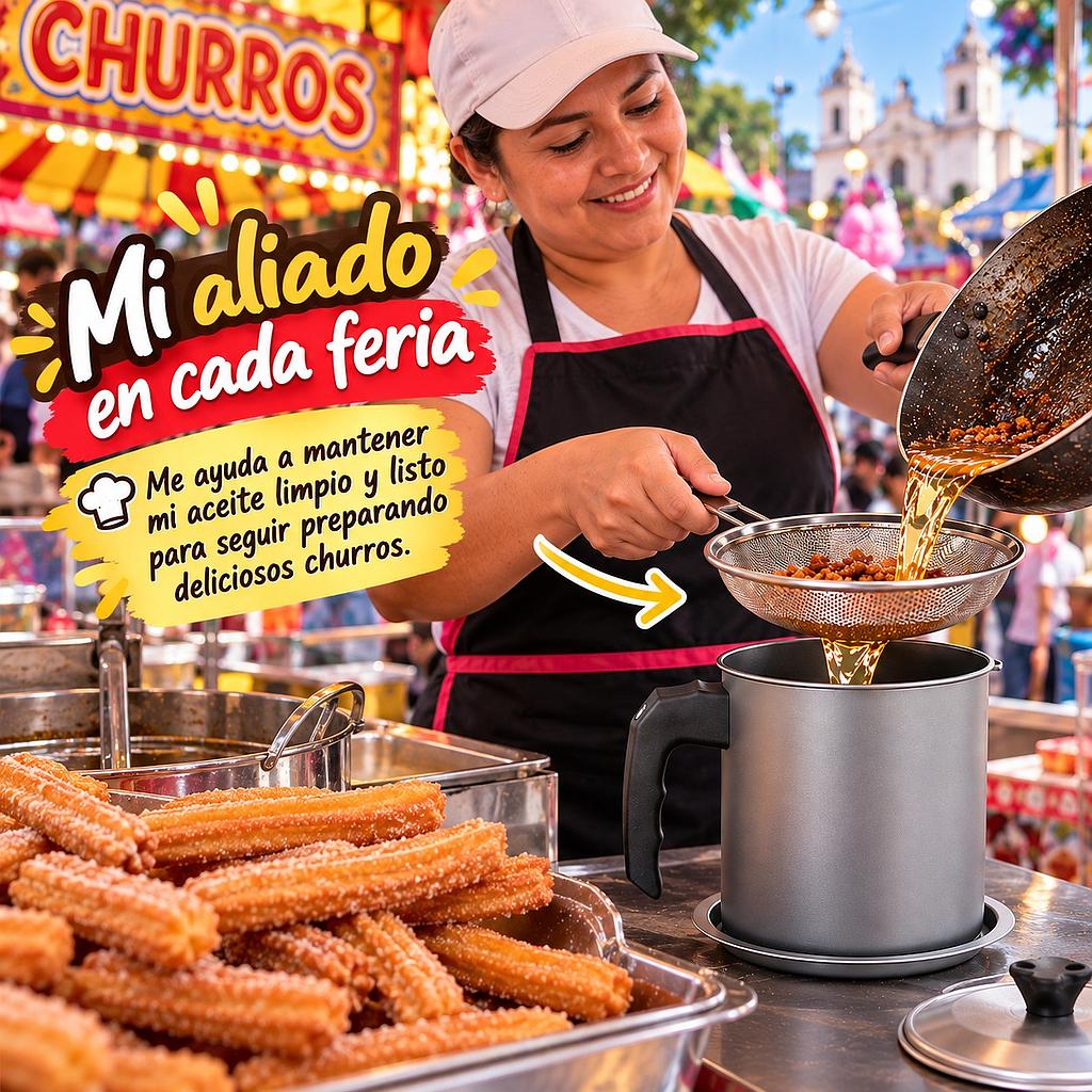 🥘Contenedor y Coladora de Aceite🫙