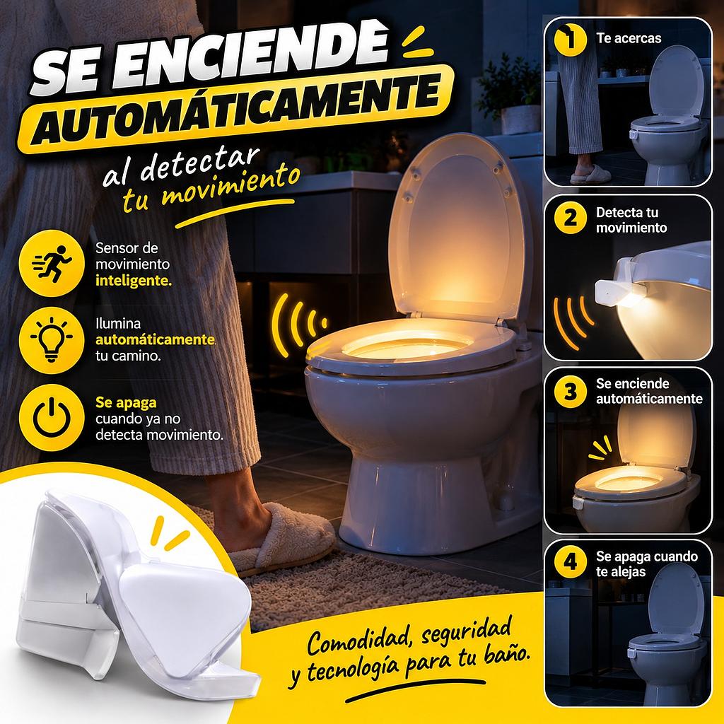 ✨Luz Led Con Sensor Para Inodoro✨