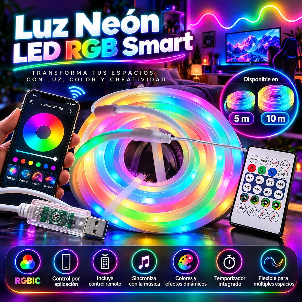 ✨Luz Neón LED RGB Smart✨