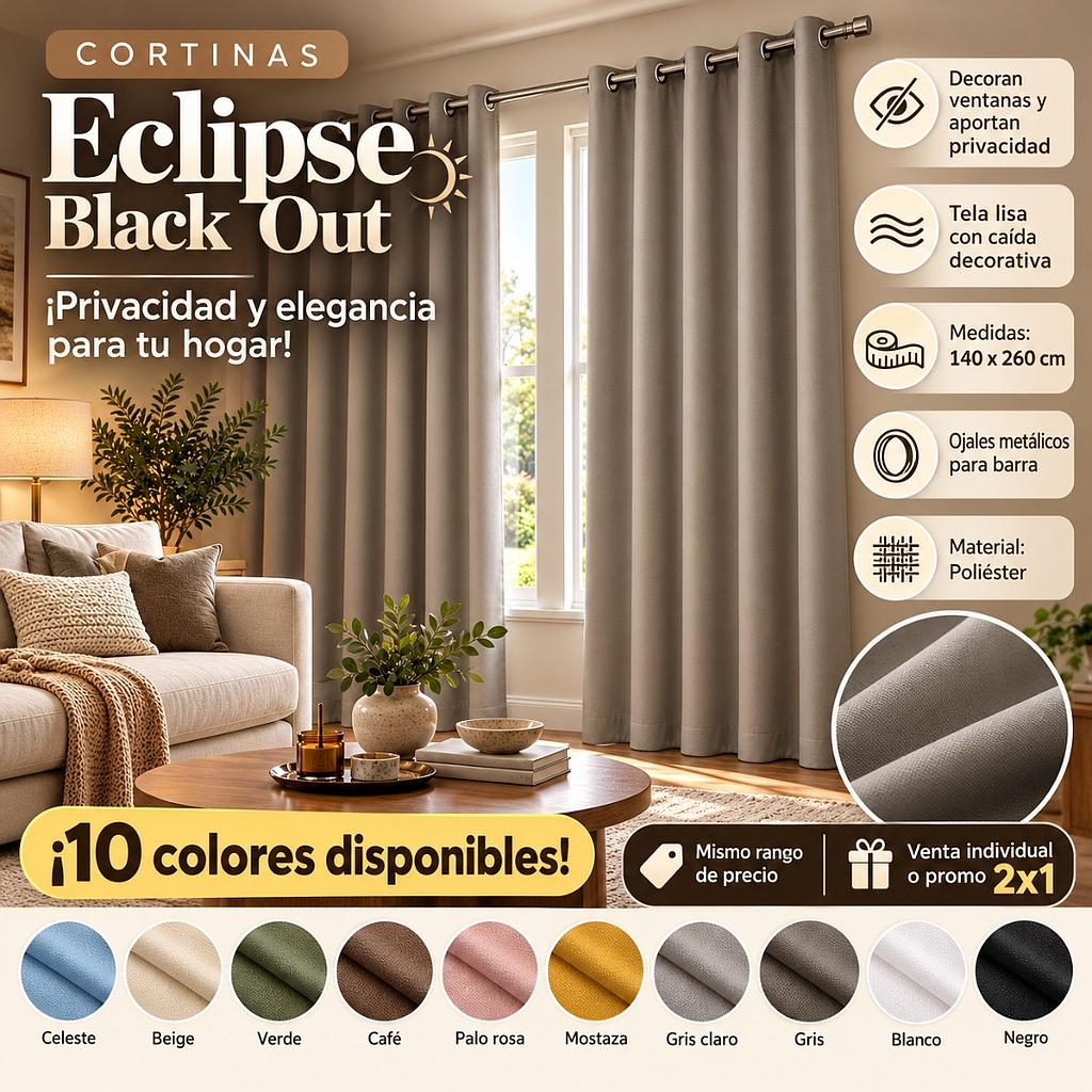 🏠Cortinas Eclipse Blackout🏠