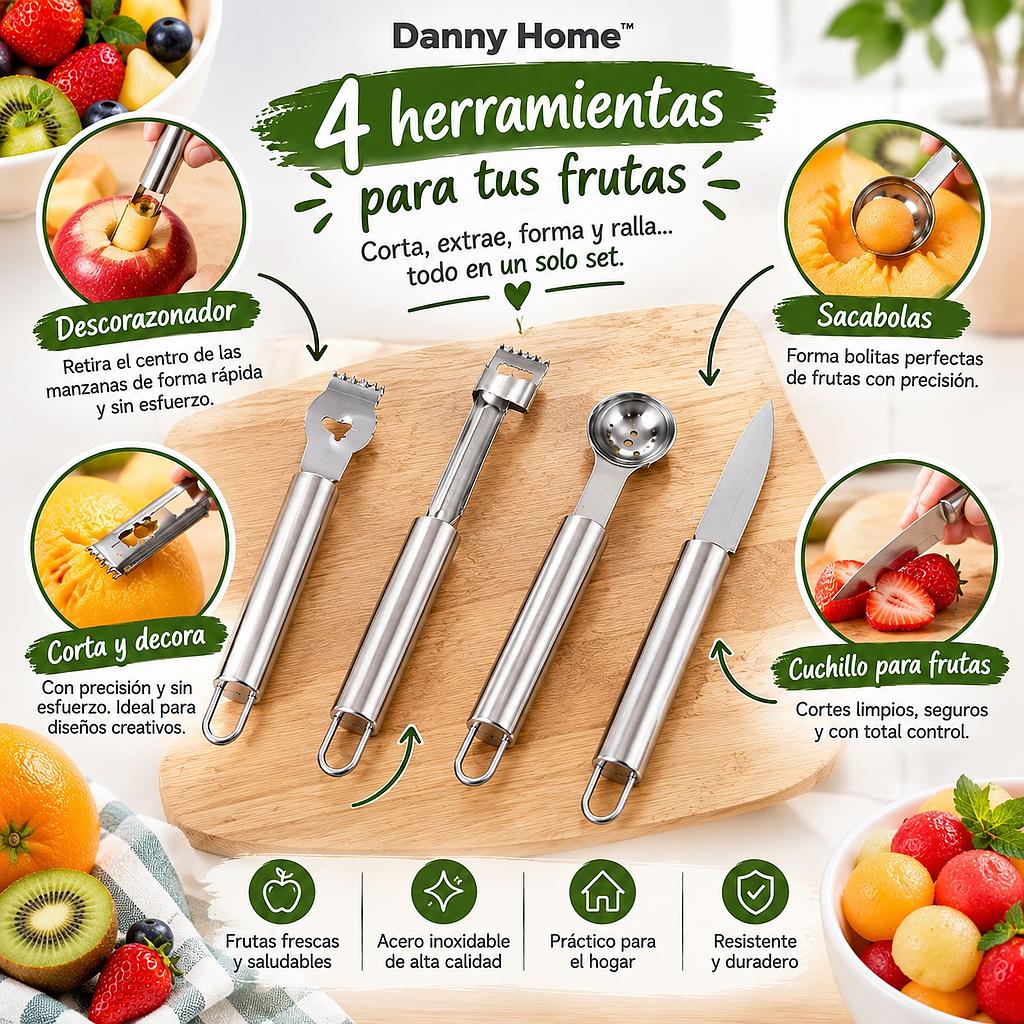 🍉Kit Decorador de Frutas de Acero Inoxidable🥝