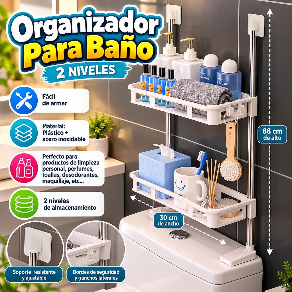 🧴Organizador Para Baño 2 Niveles🚽